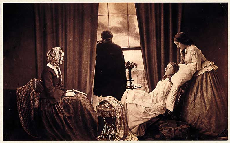 Fading away, the first photomontage by Henry Peach Robinson