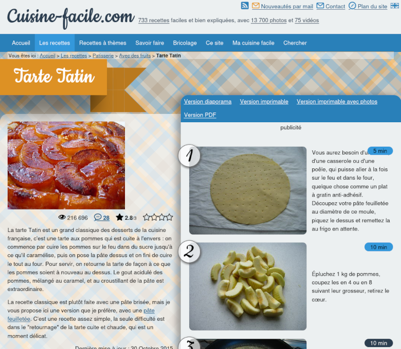 Projet web Cuisine Facile