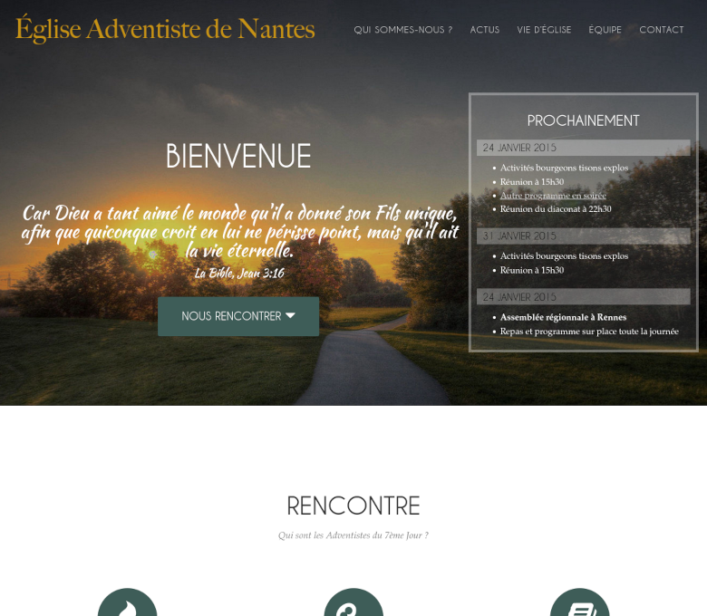 Projet web Église Adventiste de Nantes