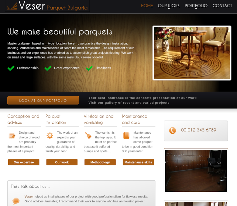 Projet web Parquet