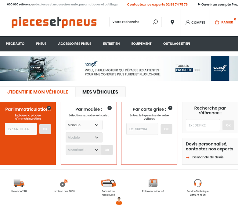 Projet web Pièces et pneus